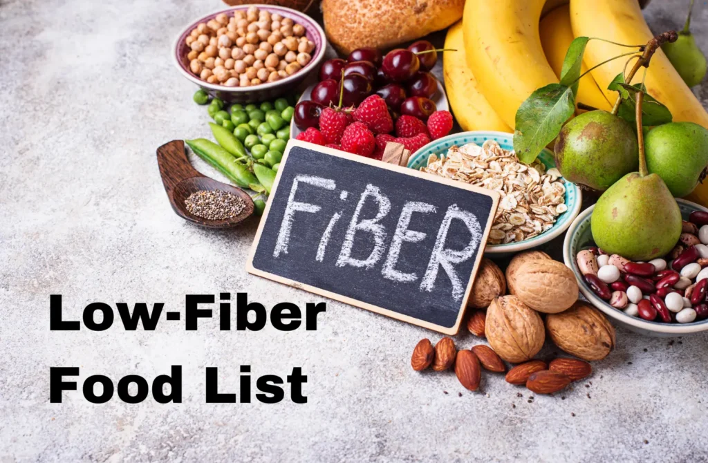 Low-Fiber Food List