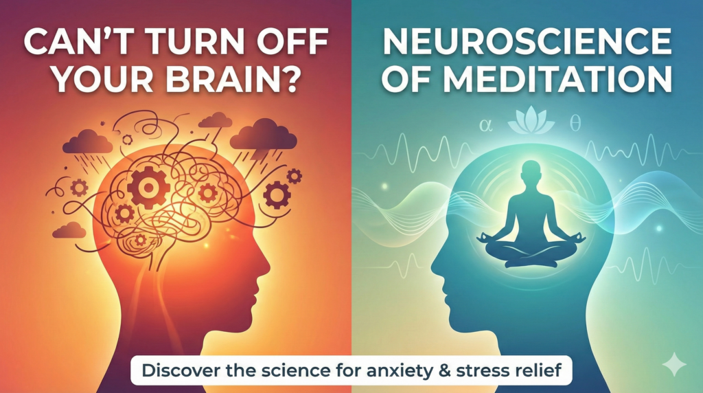 Can't turn off your brain Discover the neuroscience of meditation for anxiety and stress